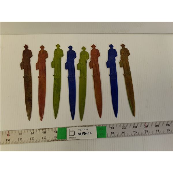 (8) Vintage Plastic Fuller Envelope Openers 7.25" Long