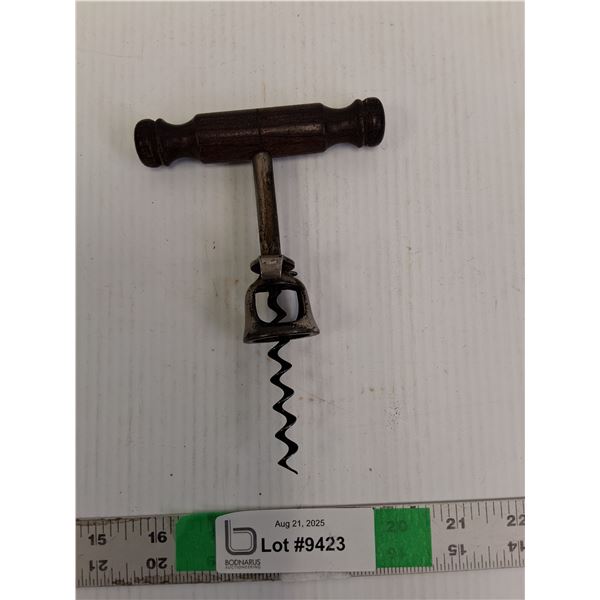 Vintage Bottle Opener with Wood Handle 6" Long