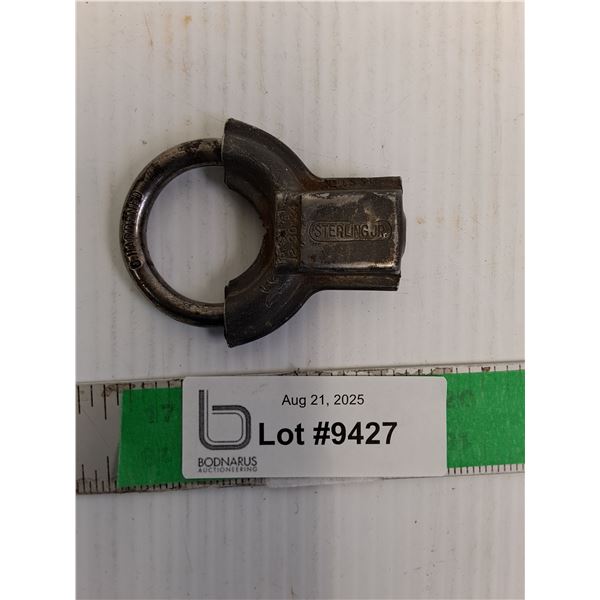 Antique Sterling Gas Pump Padlock- No Key