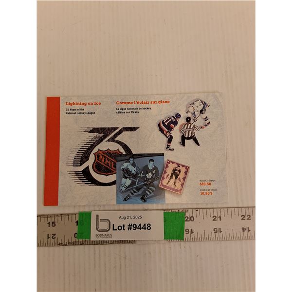 Book of 1992 Uncirculated Canadian Lightning on Ice Hockey Stamps