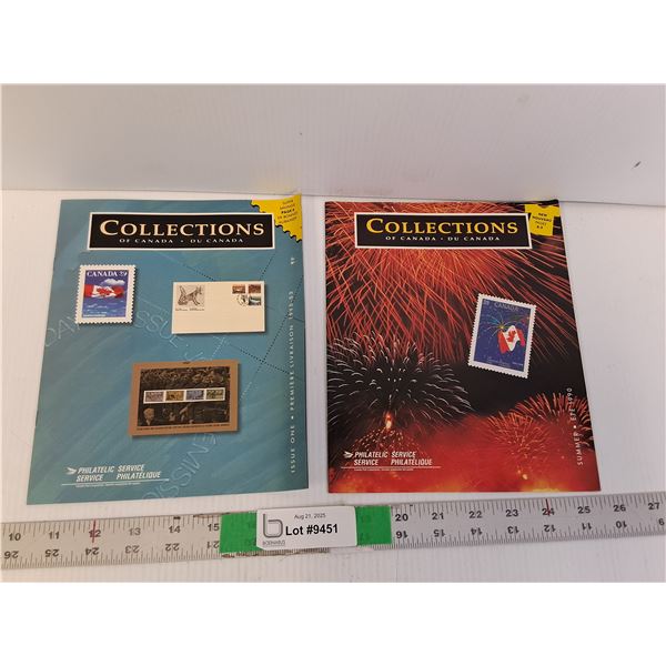 (2) 1990s Uncirculated Collections of Canada Stamp Sample Books