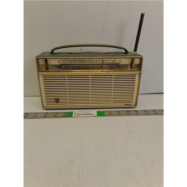 Philips Vintage Radio 11" x 3" x 6" - No Cord