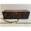 Image 1 : Atwater Kent Wooden Radio- As Is 19.75" x 5.5" x 6"