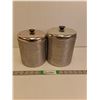 Image 1 : (2) Metal Kitchen Storage Canisters Up to 8" Tall