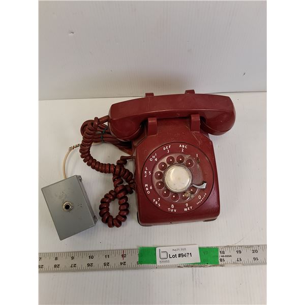 Red Northern Electric Landline Phone- Untested