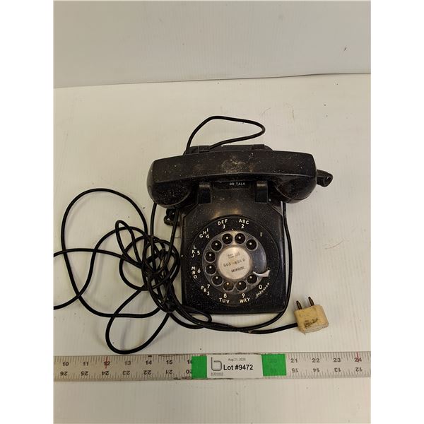 Black ITT Landline Phone- Untested