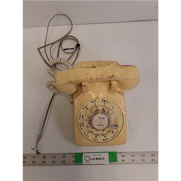 Almond ITT Landline Phone- Untested