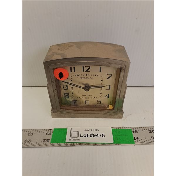 Vintage Westclox Alarm Clock- As Is 4.5" x 2" x 4"