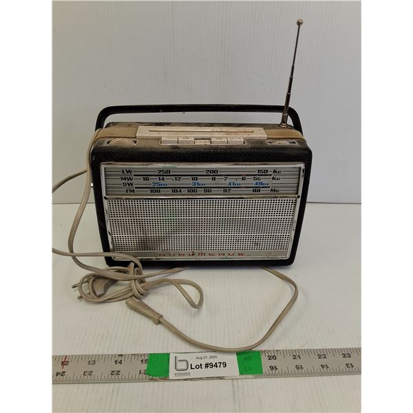 Nordmende Vintage Portable Radio- As Is 9.5" x 3.5" x 6.5"