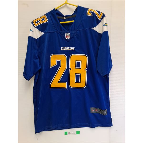 Melvin Gordon #28 Los Angeles Chargers Jersey- Size 48