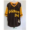 Image 1 : Rollie Fingers #34 San Diego Padres Jersey- Size 48