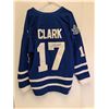 Image 2 : Wendel Clark #17 Toronto Maple Leafs Autographed Jersey- Cannot Authenticate, Size 50