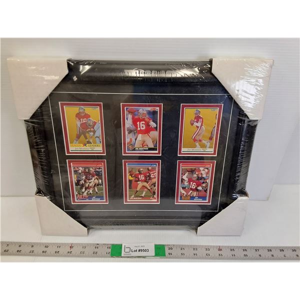 (6) Framed Joe Montana Football Cards- Sealed 16.5" x 13.5"