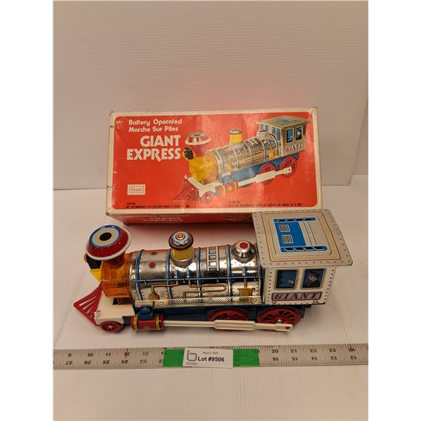 Vintage Sears Giant Express Toy Train- As Is 15" Long