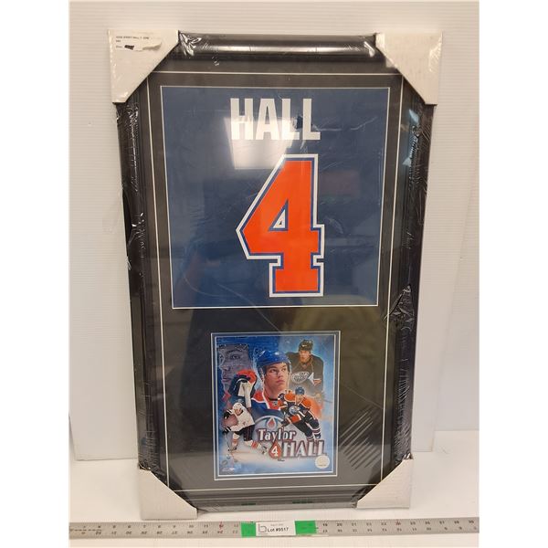 Framed Taylor Hall Player & Jersey Number Photos-Sealed 30.5" x 18.5"  -  PICK UP