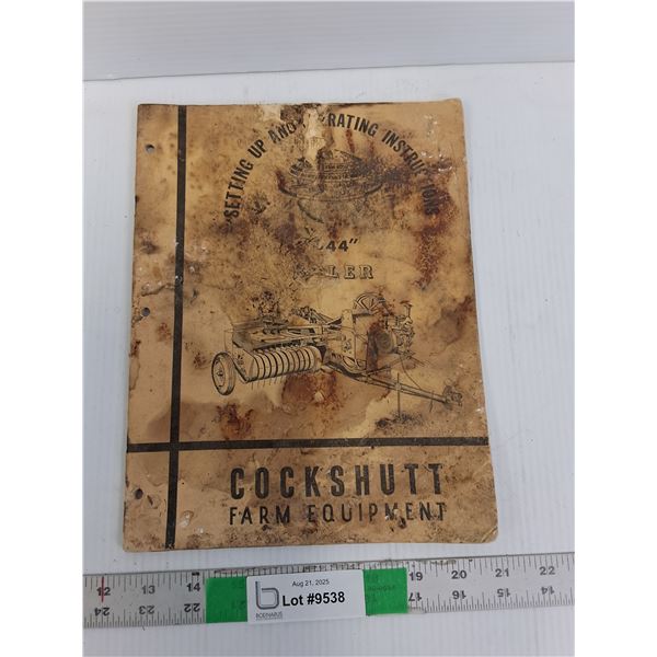 Vintage Cockshutt Baler Manual