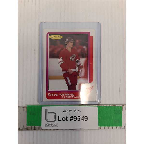 Steve Yzerman 1986 O-Pee-Chee Hockey Card- Cannot Authenticate