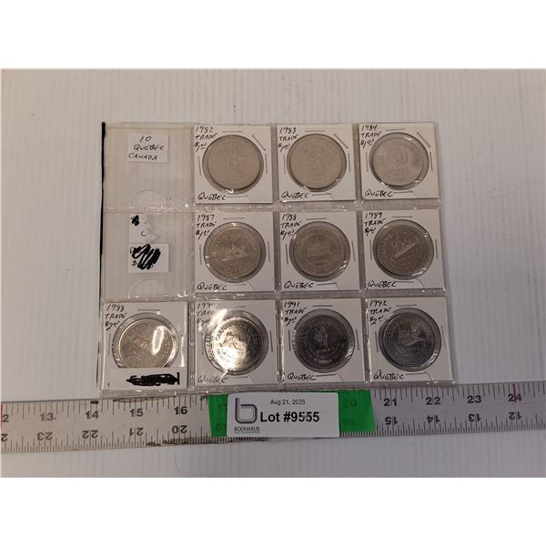 (10) Quebec Trading Tokens- 1982-92