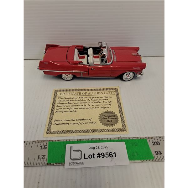 1:32 Scale 1957 Cadillac Model 62 Convertible with Certificate of Authenticity, Comes with Box
