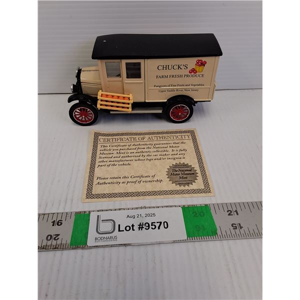 1:32 Scale 1924 Chevy Series H1-Ton Truck/Chuck's Produce with Certificate of Authenticity