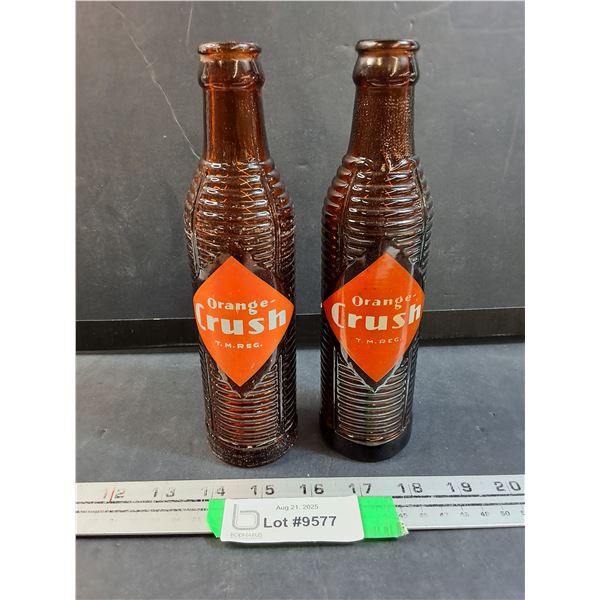 (2) Vintage Crush Pop Bottles