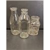 Image 2 : (4) Vintage Glass Bottles Up to 10" Tall