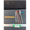 Image 1 : (4) Vintage Pencils (Esso, Nutcracker, Elf) & 6" Vintage Ruler Made in England