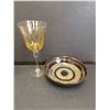 Image 2 : Ceramic Bowl 7.5", Wine Glass 9" Tall, (2) Souvenir Glasses