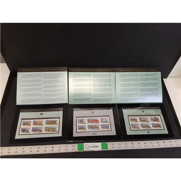 (3) Books of Canadian Stamps- Public, Industrial, Farm Vehicles