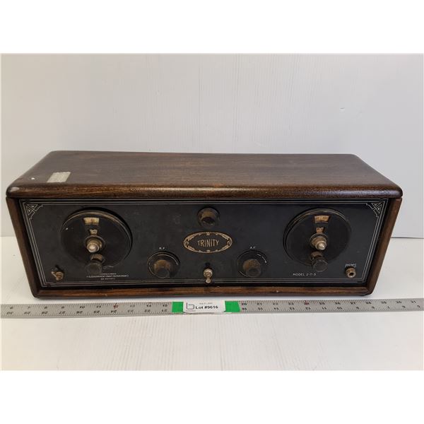Vintage Trinity Model 2-T-5 Radio Receiver- As Is 21.5" x 7" x 7"