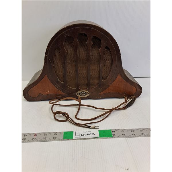 Vintage Nathaniel Baldwin Speaker- Untested 16.25" x 5" x 10"