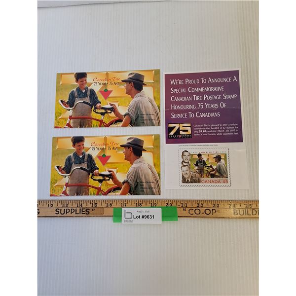 Canadian Tire 75 Years - 1997 Edition Stamp Collection x2