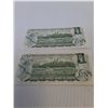 Image 4 : ^(2) Canadian One Dollar Bills (Sequential Series of Numbers) - 1973