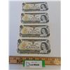 Image 1 : ^(4) Canadian One Dollar Bills (Sequential Series of Numbers) - 1973
