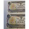 Image 2 : ^(4) Canadian One Dollar Bills (Sequential Series of Numbers) - 1973