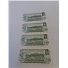 Image 6 : ^(4) Canadian One Dollar Bills (Sequential Series of Numbers) - 1973