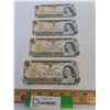 Image 1 : ^(4) Canadian One Dollar Bills (Sequential Series of Numbers) - 1973