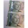 Image 6 : ^(5) Canadian Twenty Dollar Bills (Sequential Order) - Issued 2004, Printed 2010 - Uncirculated