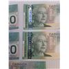 Image 5 : ^(5) Canadian Twenty Dollar Bills (Sequential Order) - Issued 2004, Printed 2010 - Uncirculated