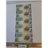 Image 1 : ^(5) Canadian Twenty Dollar Bills (Sequential Order) - Issued 2004, Printed 2010 - Uncirculated