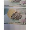 Image 4 : ^(5) Canadian Twenty Dollar Bills (Sequential Order) - Issued 2004, Printed 2010 - Uncirculated