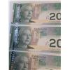 Image 8 : ^(5) Canadian Twenty Dollar Bills (Sequential Order) - Issued 2004, Printed 2010 - Uncirculated