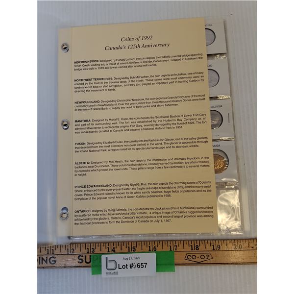 Canadian Mint - 1992 Edition Coin Set in Folder - (2) Sets of Quarters & (4) Dollar Coins