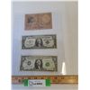 Image 1 : (2) United States 1957& 1969 One Dollar Bills, France Five Franc 1940 Bill