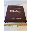Image 1 : Vintage Uncirculated Canadian Parliament Stamp Collection Binder w/ Partial Pages
