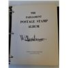 Image 2 : Vintage Uncirculated Canadian Parliament Stamp Collection Binder w/ Partial Pages