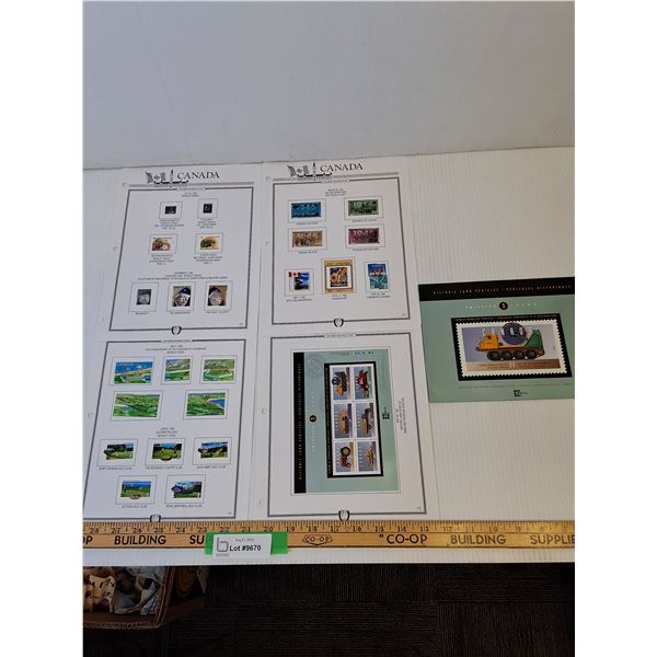 (4) Full Sheets of Vintage Uncirculated Canadian Parliament Stamp Sheets - Pages 172-175