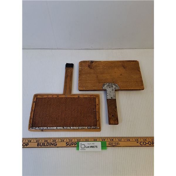 Vintage Wool Carding Paddles