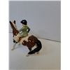 Image 3 : Beswick Horse Figurine #1499 - Girl on Pony - 5 1/2" high -Skewbald