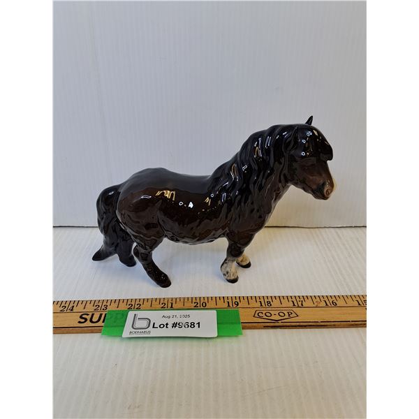 Beswick Horse Figurine #1033 - Shetland Pony (Wooly Shetland) - 5.75"